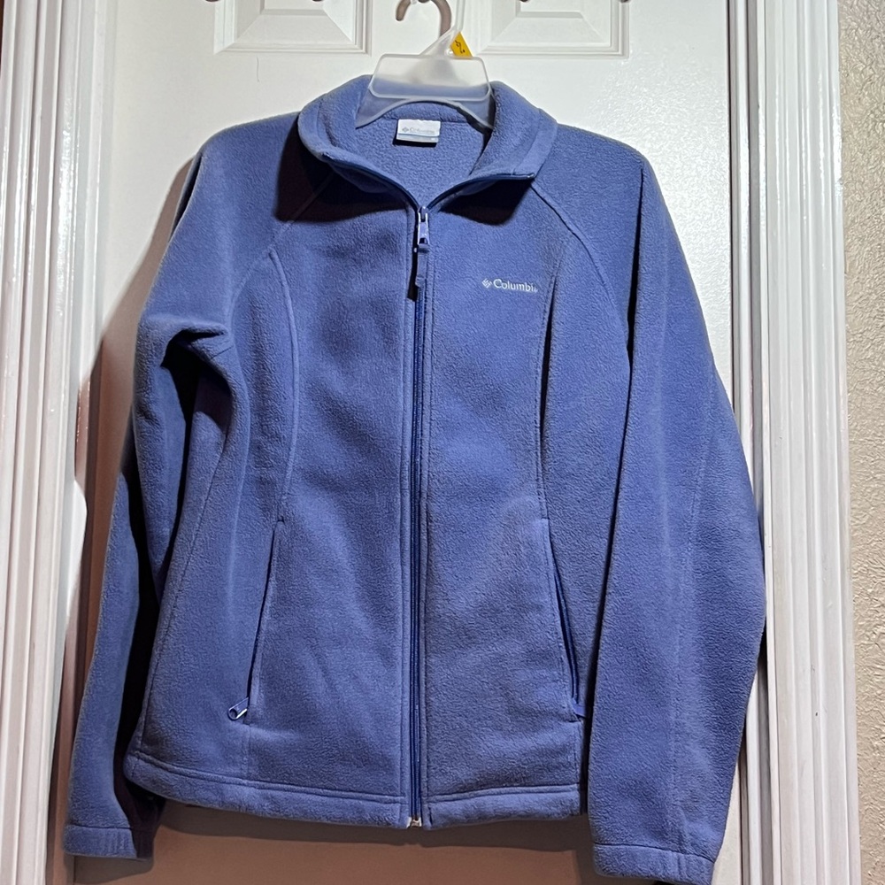 Columbia Soft Blue/Lavender Fleece Full Zip Jacket